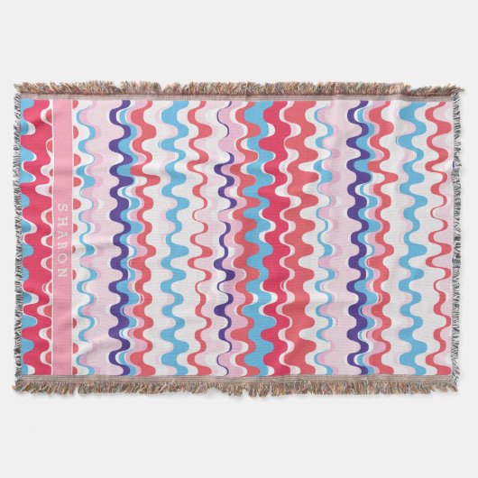 Niedliches, farbrosa, abstraktes Muster Decke (Vorderseite)