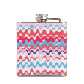 Niedliches, farbrosa, abstraktes Muster Flachmann (Rückseite)