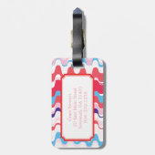 Niedliches, farbrosa, abstraktes Muster Gepäckanhänger (Rückseite vertikal)