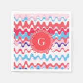 Niedliches, farbrosa, abstraktes Muster Serviette (Vorderseite)