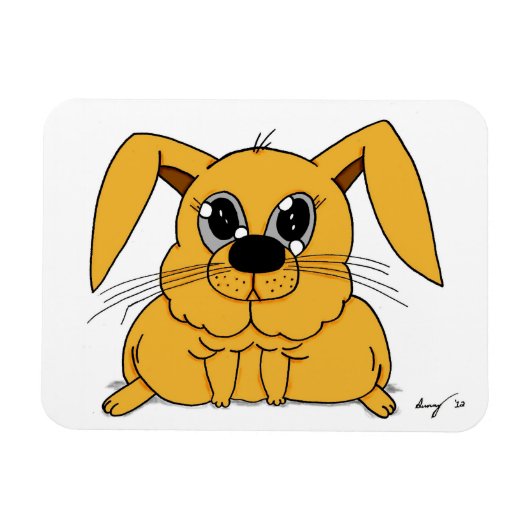 Niedliches Fat Bunny Flexible Magnet (Horizontal)