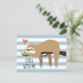 Niedliches, faules Stoffbärendesign für Valentinst Postkarte (Stehend Vorderseite)