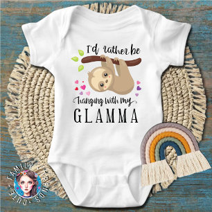 Niedliches Faultier, das ich mit meinem Glamma hin Baby Strampler