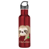 Niedliches Faultier Edelstahlflasche (Vorderseite)