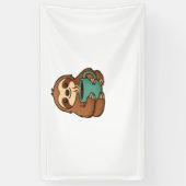 Niedliches Faultier mit Kaffee-Tasse - Gemütlich e Banner (Vertikal)