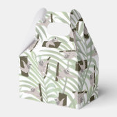 Niedliches Faultier Muster im Wildwald Geburtstag Geschenkschachtel (Rückseite)