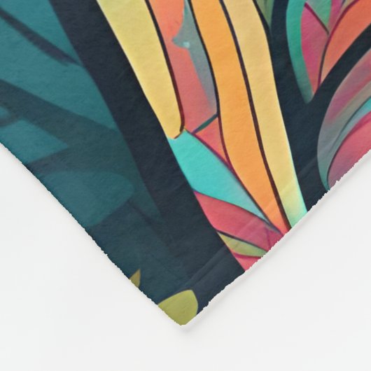 Niedliches Faultier umgeben von Blume Fleecedecke