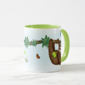 Niedliches Faultier "weck mir, wenn es Zeit für Te Tasse (VorderseiteRechts)