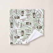 Niedliches Faultiermuster im Wildwald Badhandtuch Set (Waschlappen)