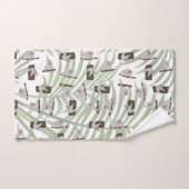 Niedliches Faultiermuster im Wildwald Badhandtuch Set (Handtuch)