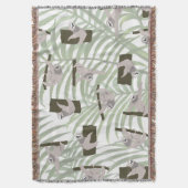 Niedliches Faultiermuster im Wildwald Decke (Vorderseite Vertikal)