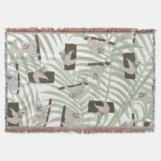 Niedliches Faultiermuster im Wildwald Decke (Vorderseite)