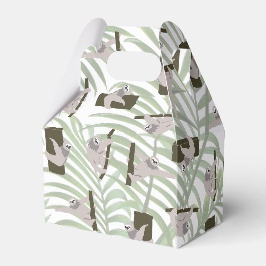 Niedliches Faultiermuster im Wildwald Geschenkschachtel (Rückseite)