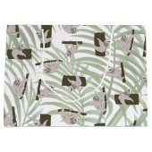 Niedliches Faultiermuster im Wildwald Große Geschenktüte (Vorderseite)