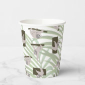 Niedliches Faultiermuster im Wildwald Pappbecher (Links)