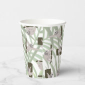 Niedliches Faultiermuster im Wildwald Pappbecher (Rechts)