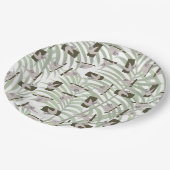 Niedliches Faultiermuster im Wildwald Pappteller (Schrägansicht)