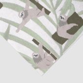 Niedliches Faultiermuster im Wildwald Seidenpapier (Ausschnitt)