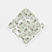 Niedliches Faultiermuster im Wildwald Serviette (Ecke)