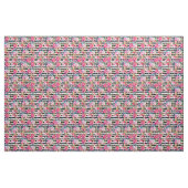 Niedliches Federblumenmuster und Streifen Stoff (Fat Quarter (45,7 x 55,9 cm))