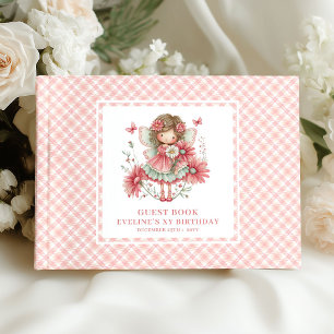Niedliches Feen-Mädchen 2. Geburtstag Florales Ros Gästebuch