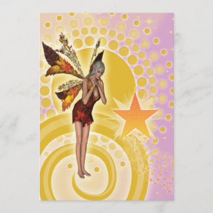 Niedliches feenhaftes Mädchengeburtstags-Party Einladung