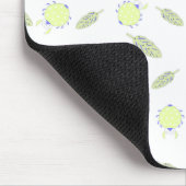 Niedliches Fehlermuster und Blätter Mousepad (Ecke)