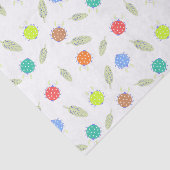 Niedliches Fehlermuster und Blätter Seidenpapier (Ausschnitt)