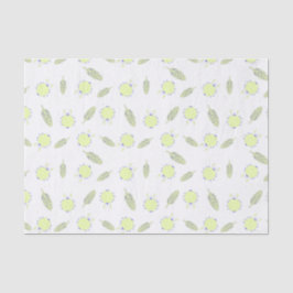 Niedliches Fehlermuster und Blätter Seidenpapier