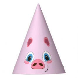 Niedliches Ferkel, blaue Augen Partyhütchen