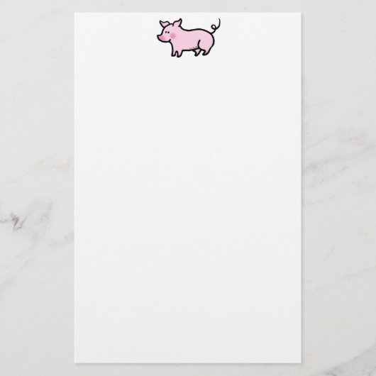 Niedliches Ferkel Briefpapier (Vorderseite)