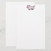 Niedliches Ferkel Briefpapier (Vorne/Hinten)