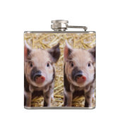 Niedliches Ferkel Flachmann (Rückseite)