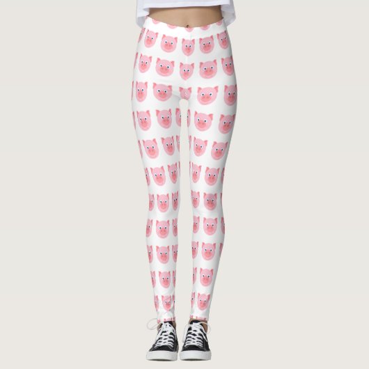 Niedliches Ferkel Leggings (Vorderseite)