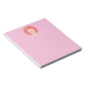 Niedliches Ferkel - Personalisierte Girls Notepad Notizblock (angewinkelt)