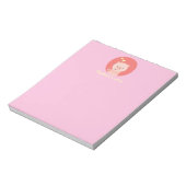 Niedliches Ferkel - Personalisierte Girls Notepad Notizblock (Rotiert)