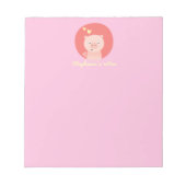 Niedliches Ferkel - Personalisierte Girls Notepad Notizblock (Vorderseite)