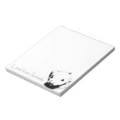 Niedliches Ferret-Bild Notizblock (Rotiert)