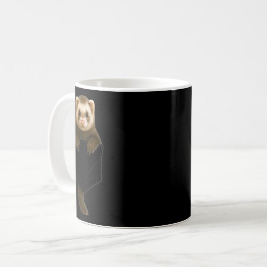 Niedliches Ferret Cket Funny Geschenk für Männer F Kaffeetasse (Vorderseite Links)