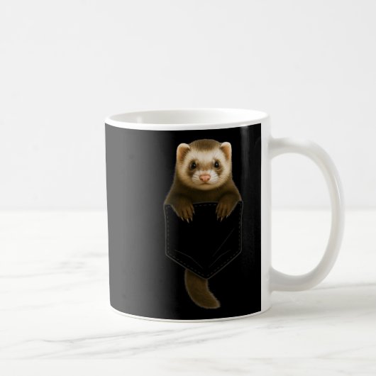 Niedliches Ferret Cket Funny Geschenk für Männer F Kaffeetasse (Rechts)