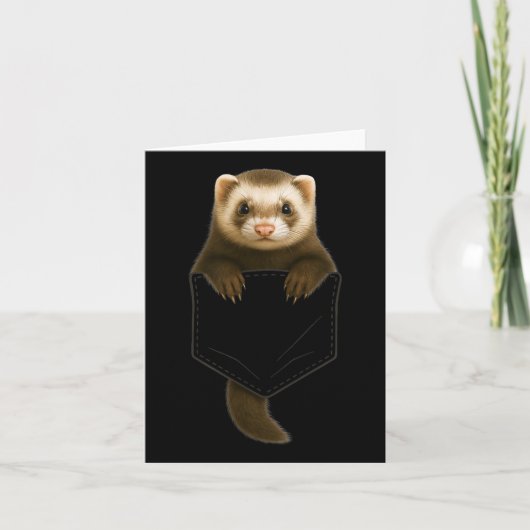 Niedliches Ferret Cket Funny Geschenk für Männer F Karte (Vorderseite)