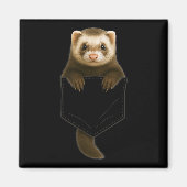 Niedliches Ferret Cket Funny Geschenk für Männer F Magnet (Vorne)