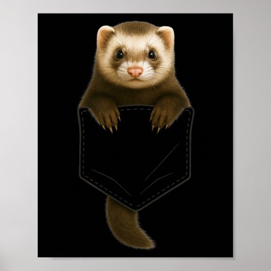 Niedliches Ferret Cket Funny Geschenk für Männer F Poster (Vorne)