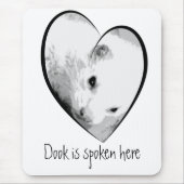Niedliches Ferret im Herzen Mousepad (Vorne)