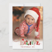 Niedliches festes GLAUBEN Ein Foto Weihnachtsgeist (Vorderseite)