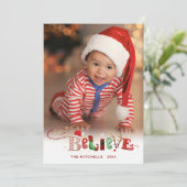 Niedliches festes GLAUBEN Ein Foto Weihnachtsgeist (Stehend Vorderseite)