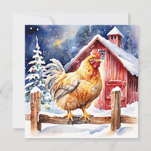 Niedliches festes Huhn Cluckin's Gutes Weihnachtsf (Vorderseite)