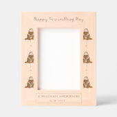 Niedliches festes Kind Individuelle Name Geburtsta Geätzte Rahmen (Vorderseite)