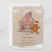 Niedliches festes Lebkuchen Babydusche Einladung (Vorderseite)