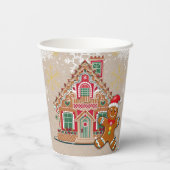 Niedliches festes Lebkuchen Babydusche Pappbecher (Rückseite)